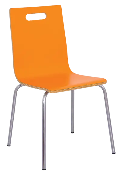 MEGAN jídelní židle oranžová, kostra nerez