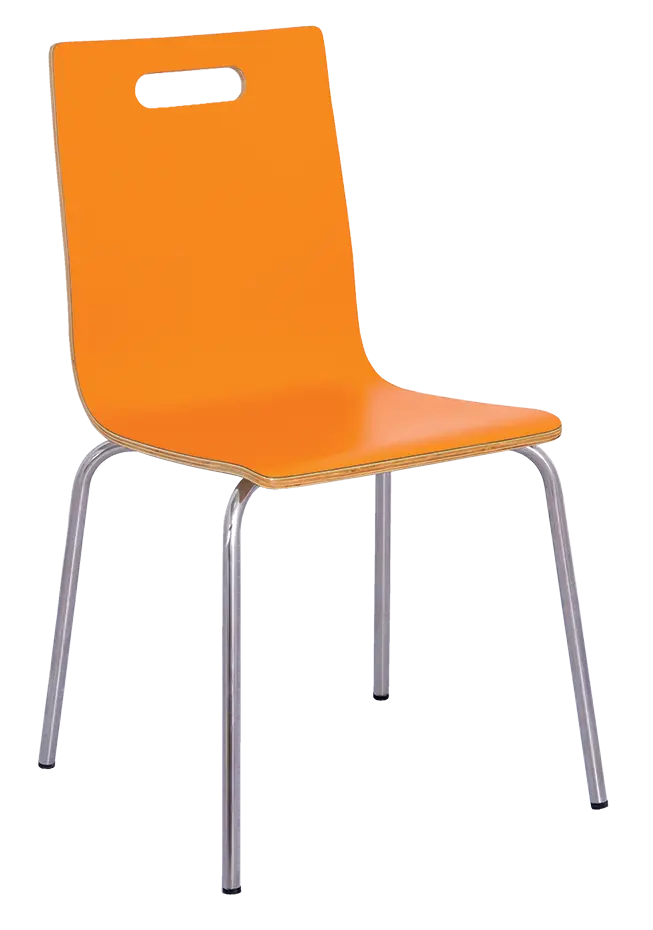 MEGAN jídelní židle oranžová, kostra nerez