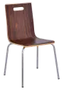 MEGAN jídelní židle ořech, kostra nerez