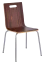 MEGAN jídelní židle ořech, kostra nerez