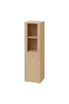 ENP 4 - 4DS kancelářská skříň, 1-dveřová/prosklená, levá, 1450x400x400, bříza irská