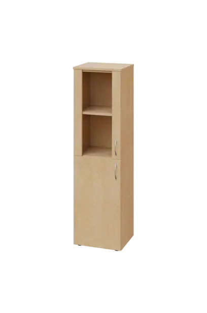 ENP 4 - 4DS kancelářská skříň, 1-dveřová/prosklená, levá, 1450x400x400, bříza irská