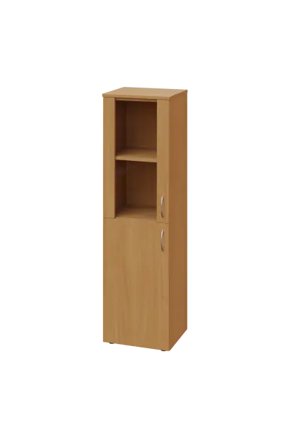 ENP 4 - 4DS kancelářská skříň, 1-dveřová/prosklená, levá, 1450x400x400, buk Royal