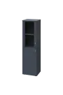 ENP 4 - 4DS kancelářská skříň, 1-dveřová/prosklená, levá, 1450x400x400, antracit