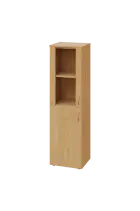ENP 4 - 4DS kancelářská skříň, 1-dveřová/prosklená, levá, 1450x400x400, javor horský