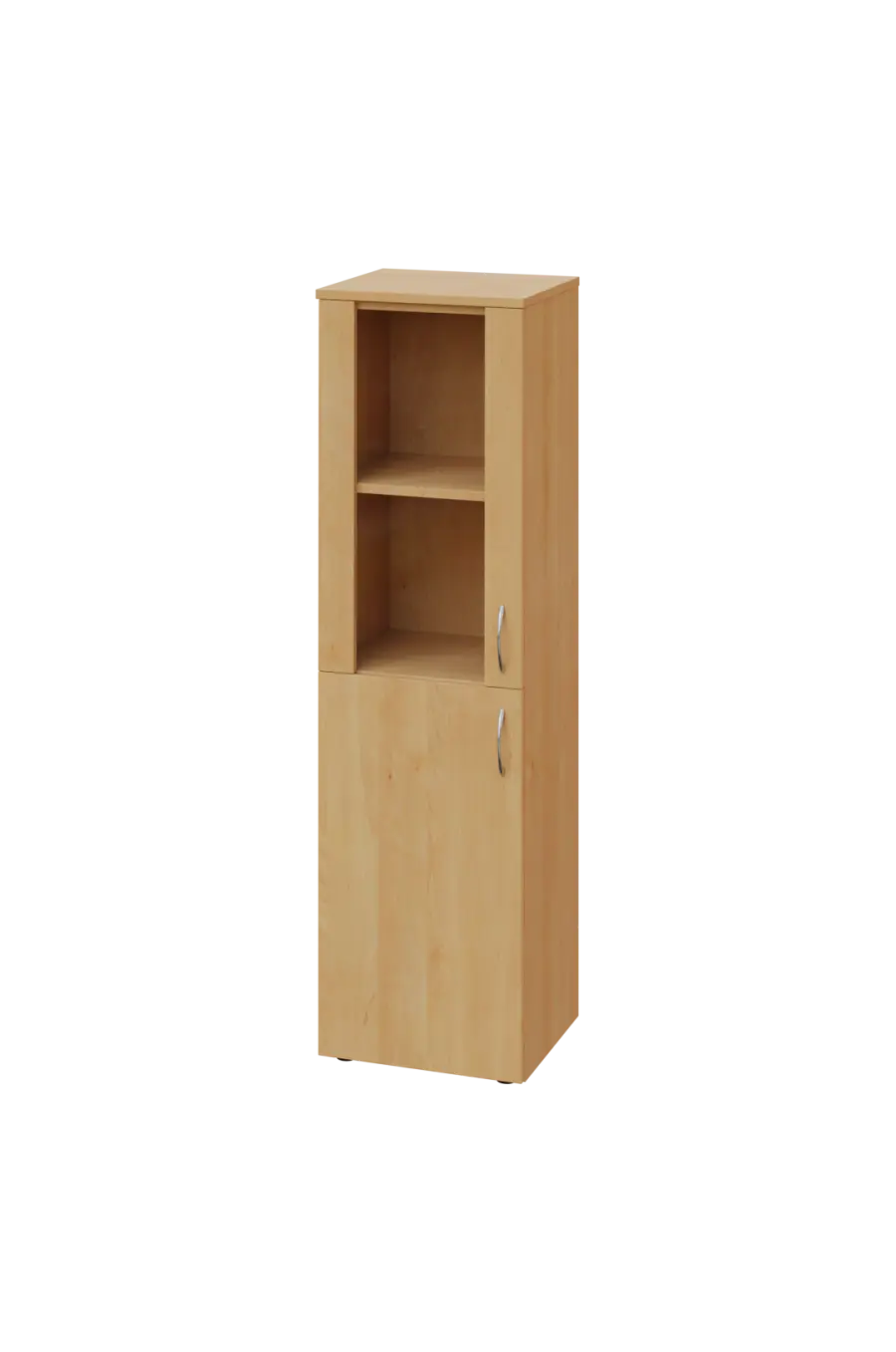 ENP 4 - 4DS kancelářská skříň, 1-dveřová/prosklená, levá, 1450x400x400, javor horský