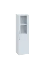 ENP 4 - 4DS kancelářská skříň, 1-dveřová/prosklená, pravá, 1450x400x400, bílá