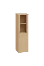 ENP 4 - 4DS kancelářská skříň, 1-dveřová/prosklená, pravá, 1450x400x400, bříza irská
