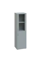 ENP 4 - 4DS kancelářská skříň, 1-dveřová/prosklená, pravá, 1450x400x400, šedá