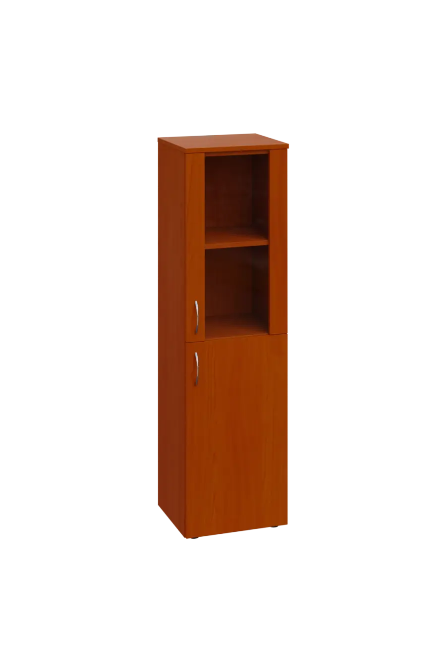 ENP 4 - 4DS kancelářská skříň, 1-dveřová/prosklená, pravá, 1450x400x400, třešeň šumavská