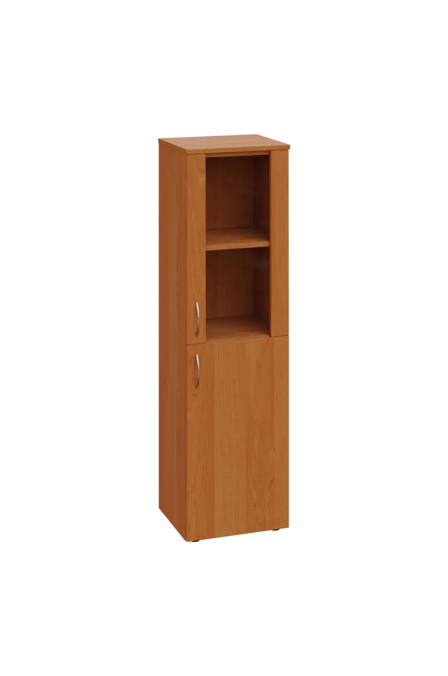 ENP 4 - 4DS kancelářská skříň, 1-dveřová/prosklená, pravá, 1450x400x400, olše jantar