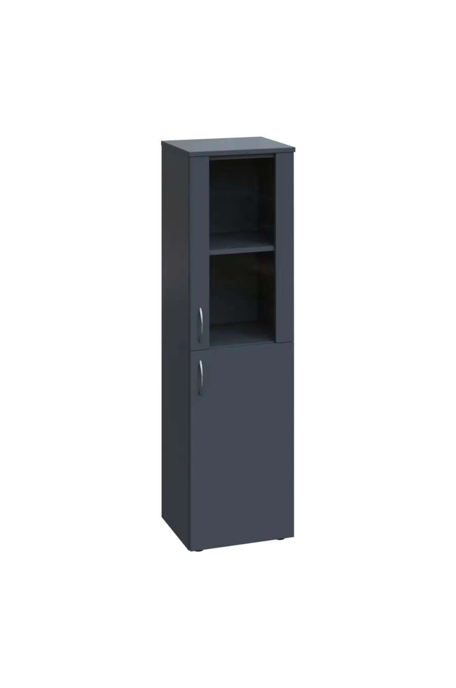 ENP 4 - 4DS kancelářská skříň, 1-dveřová/prosklená, pravá, 1450x400x400, antracit