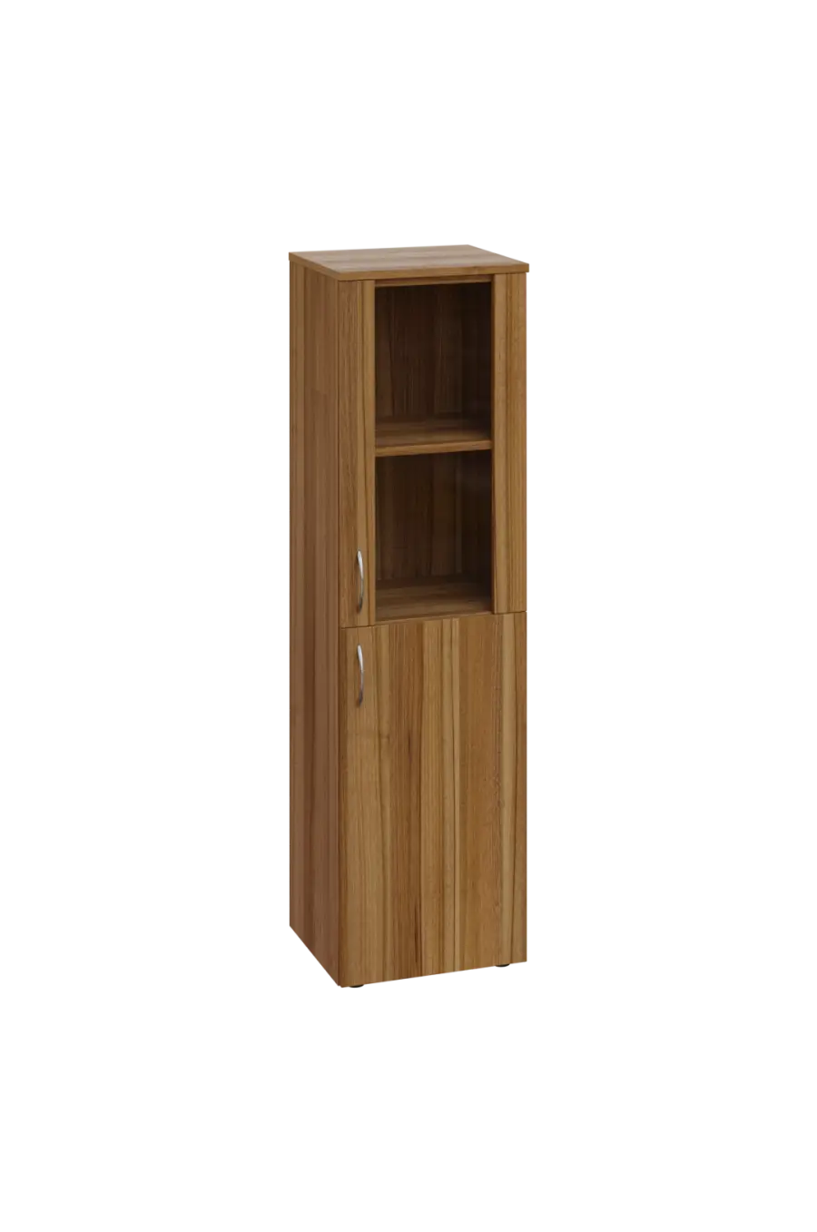 ENP 4 - 4DS kancelářská skříň, 1-dveřová/prosklená, pravá, 1450x400x400, ořech světlý