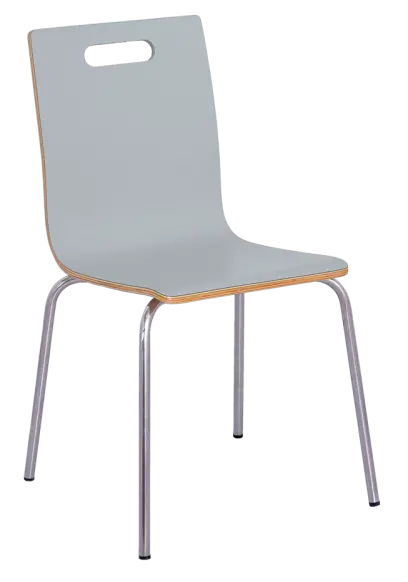 MEGAN jídelní židle šedá, kostra nerez