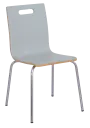 MEGAN jídelní židle šedá, kostra nerez