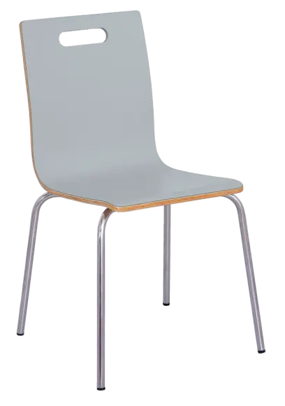 MEGAN jídelní židle šedá, kostra nerez