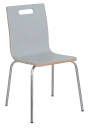 MEGAN jídelní židle šedá, kostra nerez