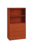 ENP 4 - 84ZN2 kancelářská skříň, 4-zásuvková/nika, 1450x800x400, třešeň šumavská