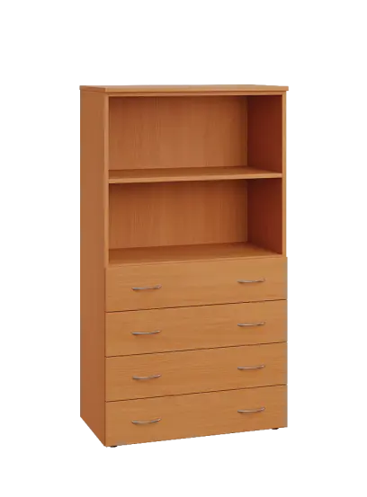 ENP 4 - 84ZN2 kancelářská skříň, 4-zásuvková/nika, 1450x800x400, buk Royal