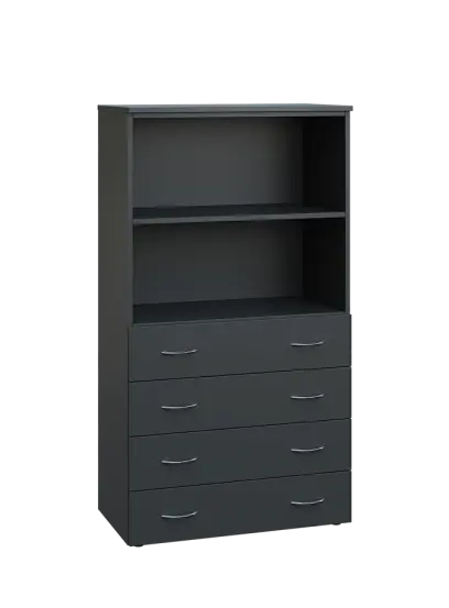 ENP 4 - 84ZN2 kancelářská skříň, 4-zásuvková/nika, 1450x800x400, antracit