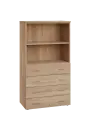 ENP 4 - 84ZN2 kancelářská skříň, 4-zásuvková/nika, 1450x800x400, dub bardolino