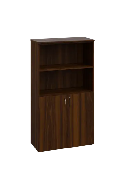 ENP 4 - 8DN2 kancelářská skříň, 2-dveřová/nika, 1450x800x400, ořech královský