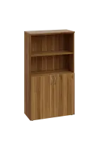 ENP 4 - 8DN2 kancelářská skříň, 2-dveřová/nika, 1450x800x400, ořech světlý