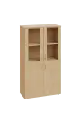 ENP 4 - 8DS kancelářská skříň, 4-dveřová/prosklená, 1450x800x400, bříza irská