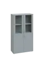 ENP 4 - 8DS kancelářská skříň, 4-dveřová/prosklená, 1450x800x400, šedá