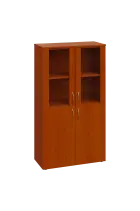ENP 4 - 8DS kancelářská skříň, 4-dveřová/prosklená, 1450x800x400, třešeň šumavská