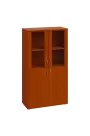 ENP 4 - 8DS kancelářská skříň, 4-dveřová/prosklená, 1450x800x400, třešeň šumavská