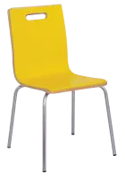 MEGAN jídelní židle žlutá, kostra nerez