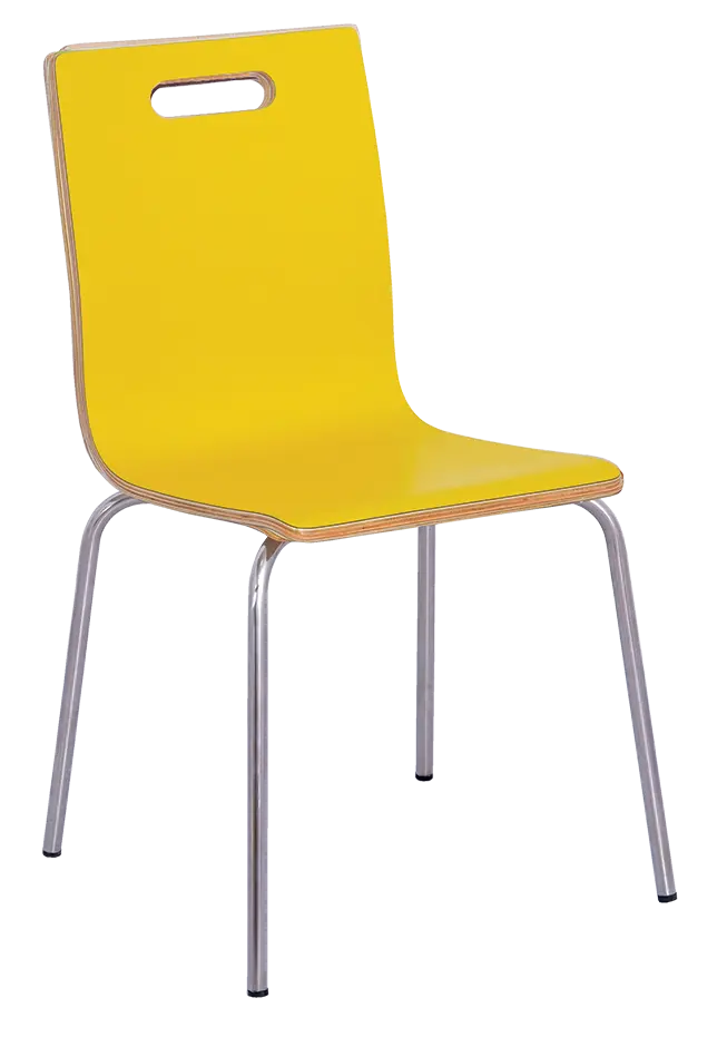MEGAN jídelní židle žlutá, kostra nerez