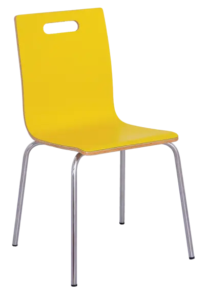 MEGAN jídelní židle žlutá, kostra nerez