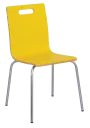 MEGAN jídelní židle žlutá, kostra nerez