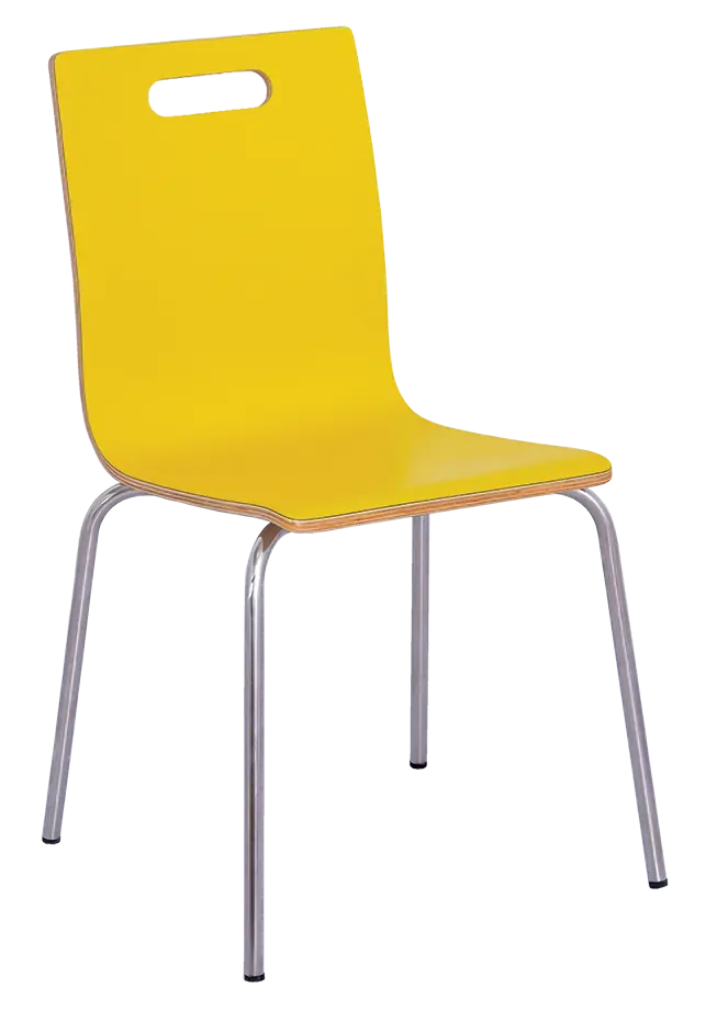 MEGAN jídelní židle žlutá, kostra nerez