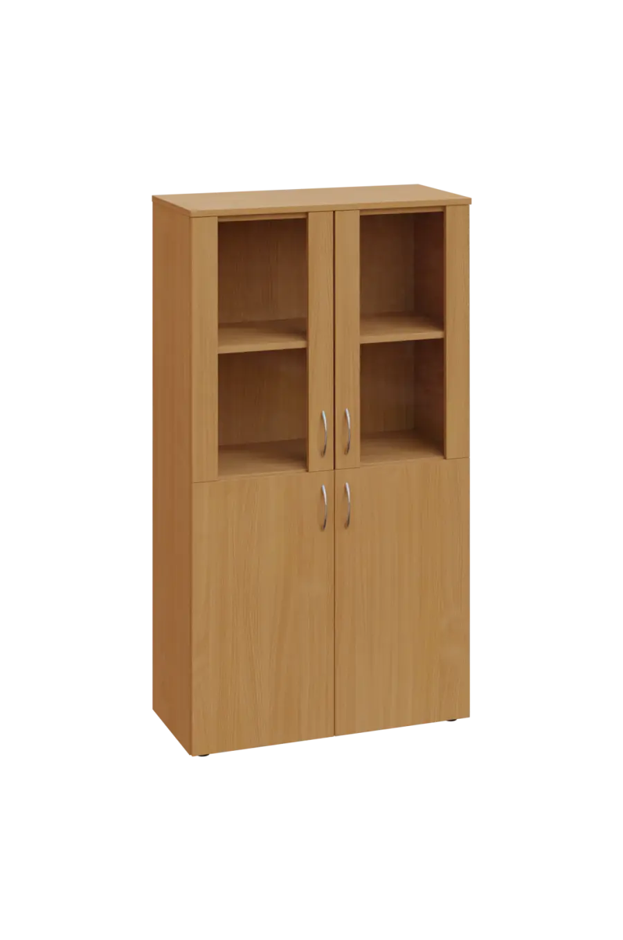 ENP 4 - 8DS kancelářská skříň, 4-dveřová/prosklená, 1450x800x400, buk Royal