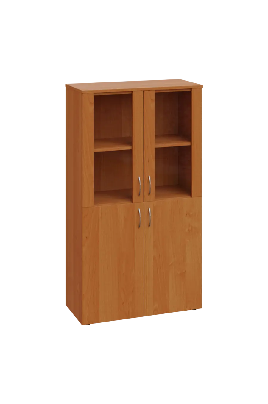 ENP 4 - 8DS kancelářská skříň, 4-dveřová/prosklená, 1450x800x400, olše jantar