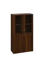 ENP 4 - 8DS kancelářská skříň, 4-dveřová/prosklená, 1450x800x400, ořech královský