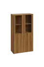 ENP 4 - 8DS kancelářská skříň, 4-dveřová/prosklená, 1450x800x400, ořech světlý
