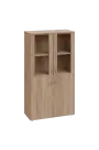 ENP 4 - 8DS kancelářská skříň, 4-dveřová/prosklená, 1450x800x400, dub bardolino