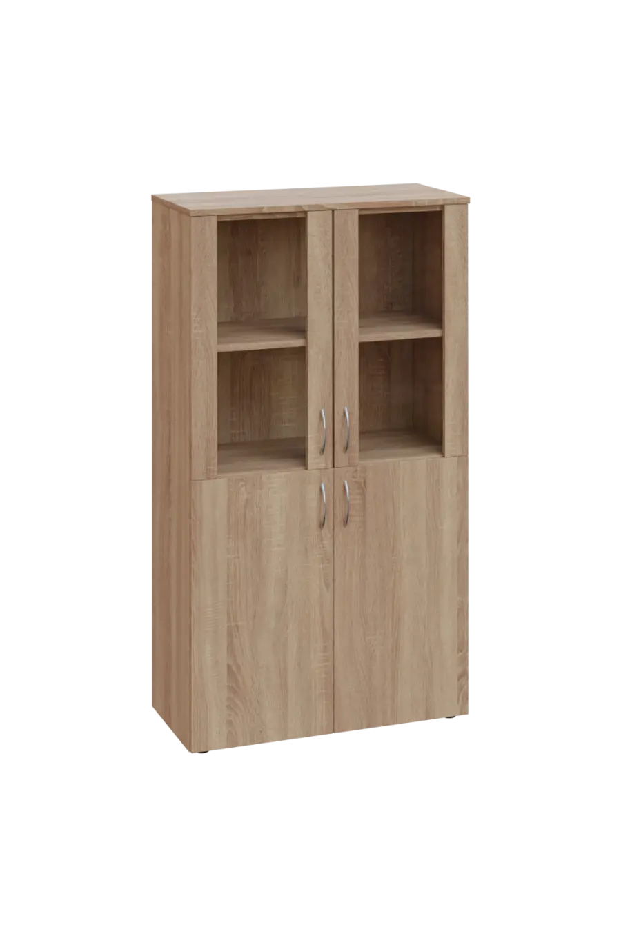 ENP 4 - 8DS kancelářská skříň, 4-dveřová/prosklená, 1450x800x400, dub bardolino