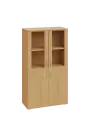 ENP 4 - 8DS kancelářská skříň, 4-dveřová/prosklená, 1450x800x400, javor horský