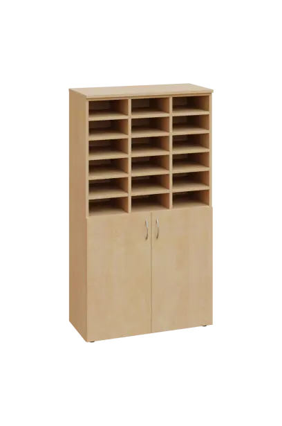 ERGP - 4 kancelářská skříň, 2-dveřová/registrační vložka, 1450x800x400, bříza irská