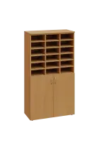 ERGP - 4 kancelářská skříň, 2-dveřová/registrační vložka, 1450x800x400, buk Royal