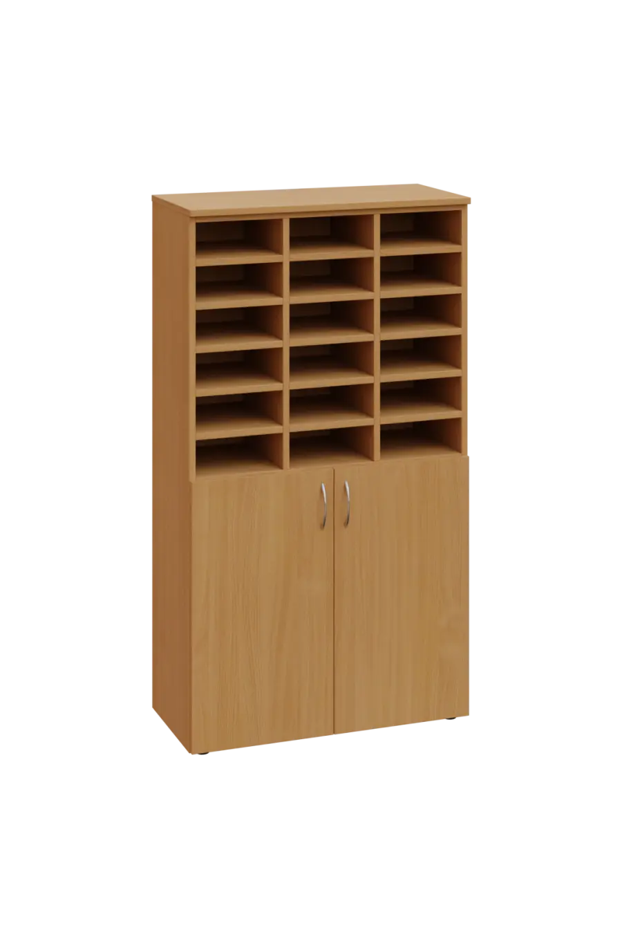 ERGP - 4 kancelářská skříň, 2-dveřová/registrační vložka, 1450x800x400, buk Royal