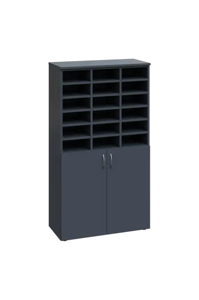 ERGP - 4 kancelářská skříň, 2-dveřová/registrační vložka, 1450x800x400, antracit