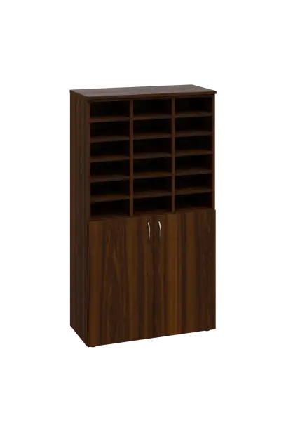 ERGP - 4 kancelářská skříň, 2-dveřová/registrační vložka, 1450x800x400, ořech královský