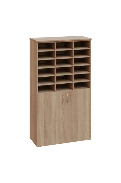 ERGP - 4 kancelářská skříň, 2-dveřová/registrační vložka, 1450x800x400, dub bardolino