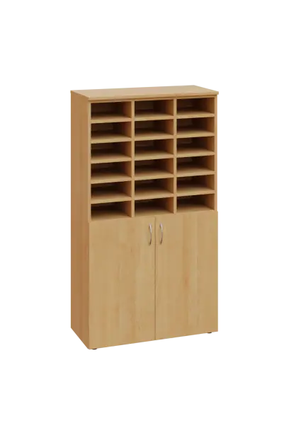 ERGP - 4 kancelářská skříň, 2-dveřová/registrační vložka, 1450x800x400, javor horský